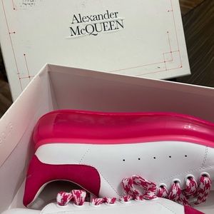 Worn once hot pink & white Alexander McQueen